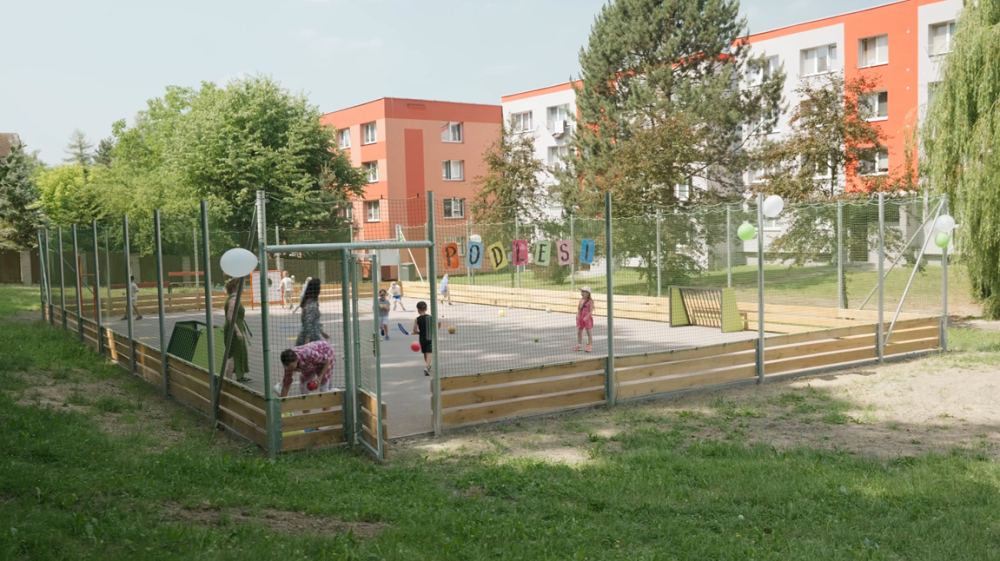 Hřiště Podlesí odkud už míč neuteče na cestu
